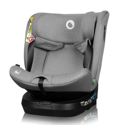Lionelo - Silla de coche con base giratoria BRAVE i-Size 40-150 cm Gris piedra