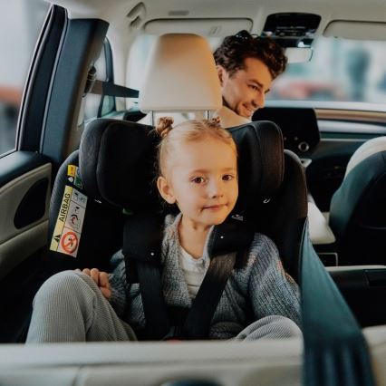 Lionelo - Silla de coche con base giratoria BRAVE i-Size 40-150 cm Negro Carbón