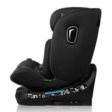 Lionelo - Silla de coche con base giratoria BRAVE i-Size 40-150 cm Negro Carbón