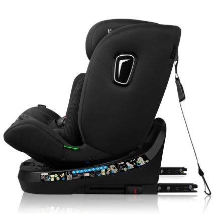Lionelo - Silla de coche con base giratoria BRAVE i-Size 40-150 cm Negro Carbón