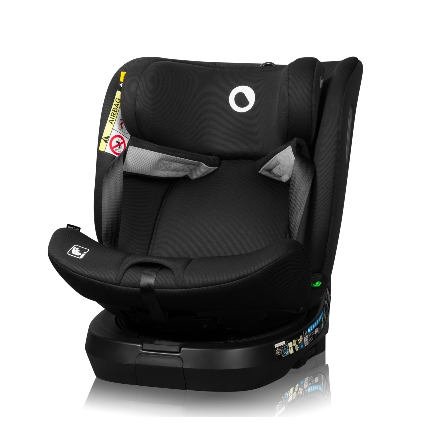 Lionelo - Silla de coche con base giratoria BRAVE i-Size 40-150 cm Negro Carbón