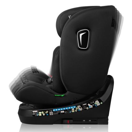 Lionelo - Silla de coche con base giratoria BRAVE i-Size 40-150 cm Negro Carbón