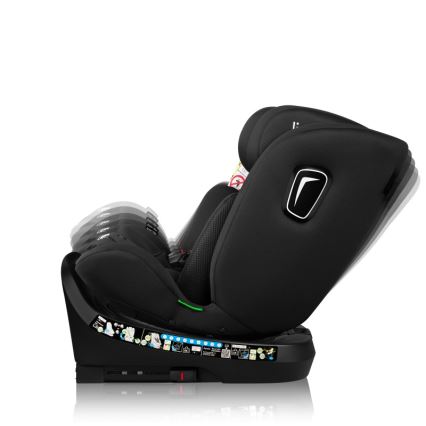 Lionelo - Silla de coche con base giratoria BRAVE i-Size 40-150 cm Negro Carbón