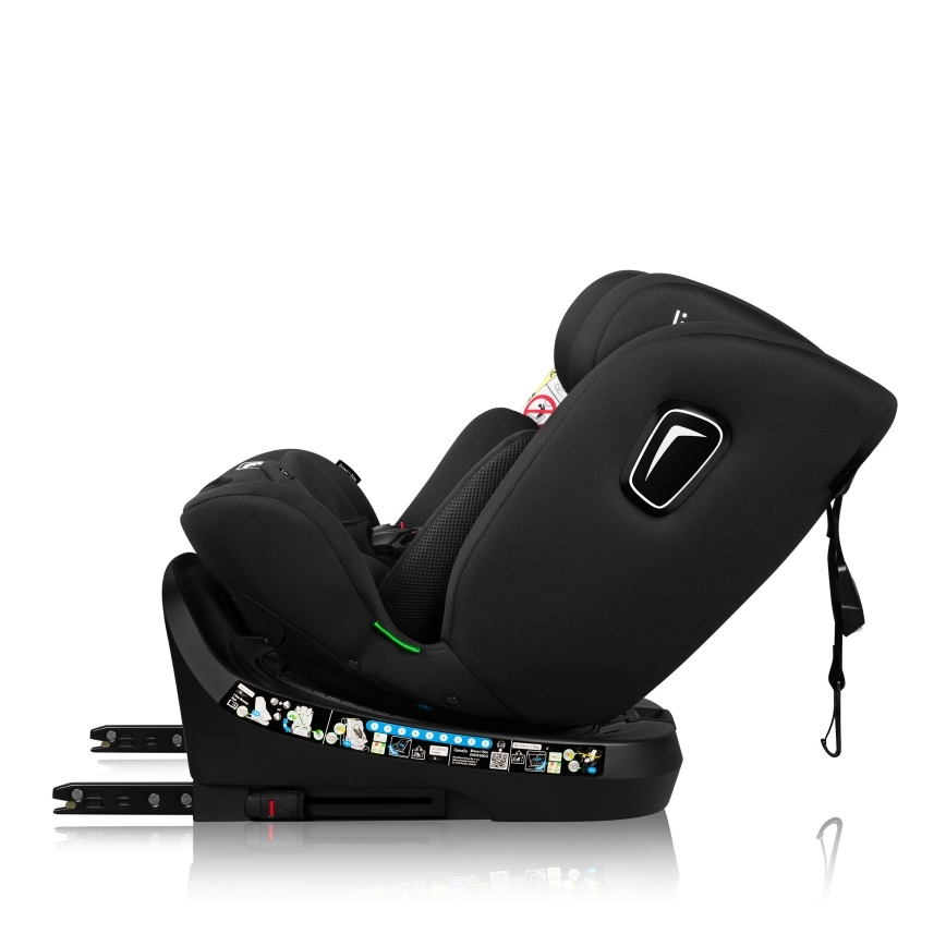 Lionelo - Silla de coche con base giratoria BRAVE i-Size 40-150 cm Negro Carbón