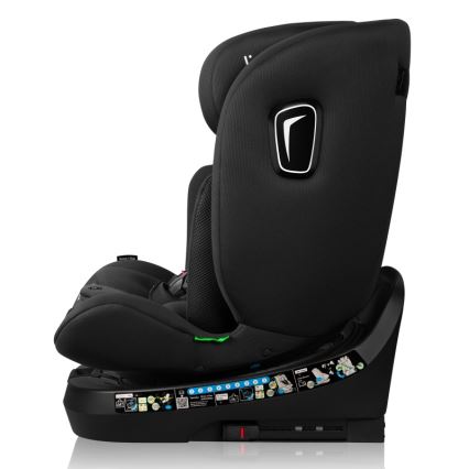 Lionelo - Silla de coche con base giratoria BRAVE i-Size 40-150 cm Negro Carbón