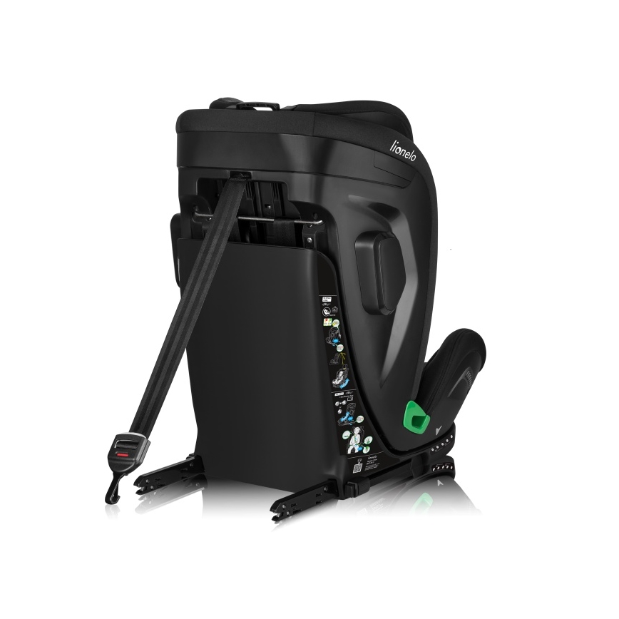 Lionelo - Silla de coche con base giratoria HARPER i-Size 76-150 cm Negro Carbono