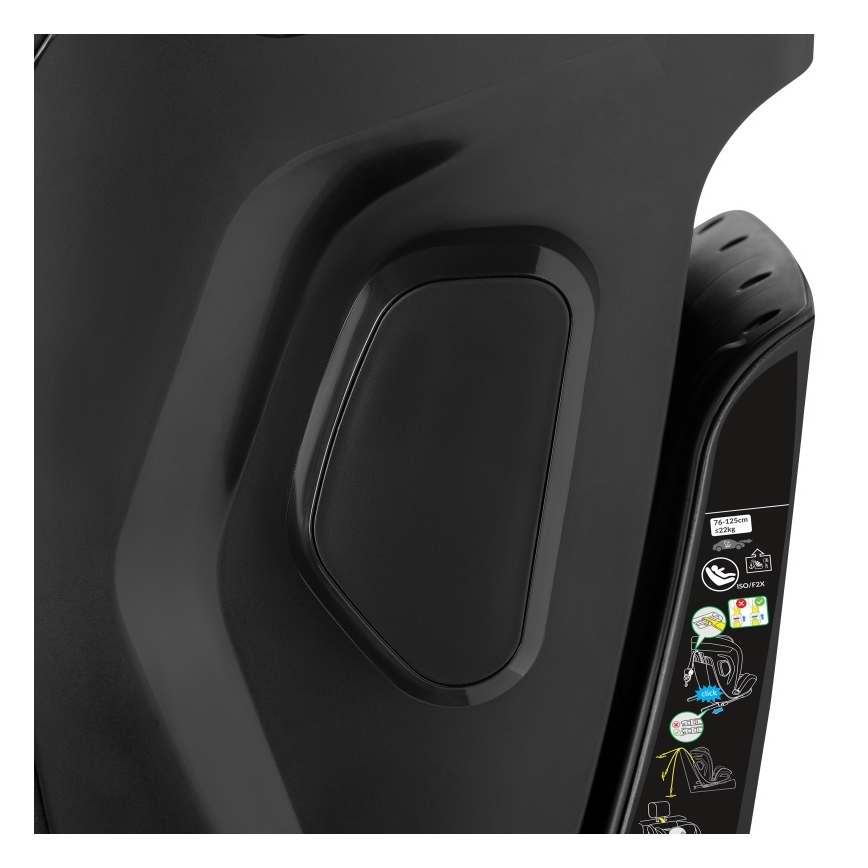 Lionelo - Silla de coche con base giratoria HARPER i-Size 76-150 cm Negro Carbono