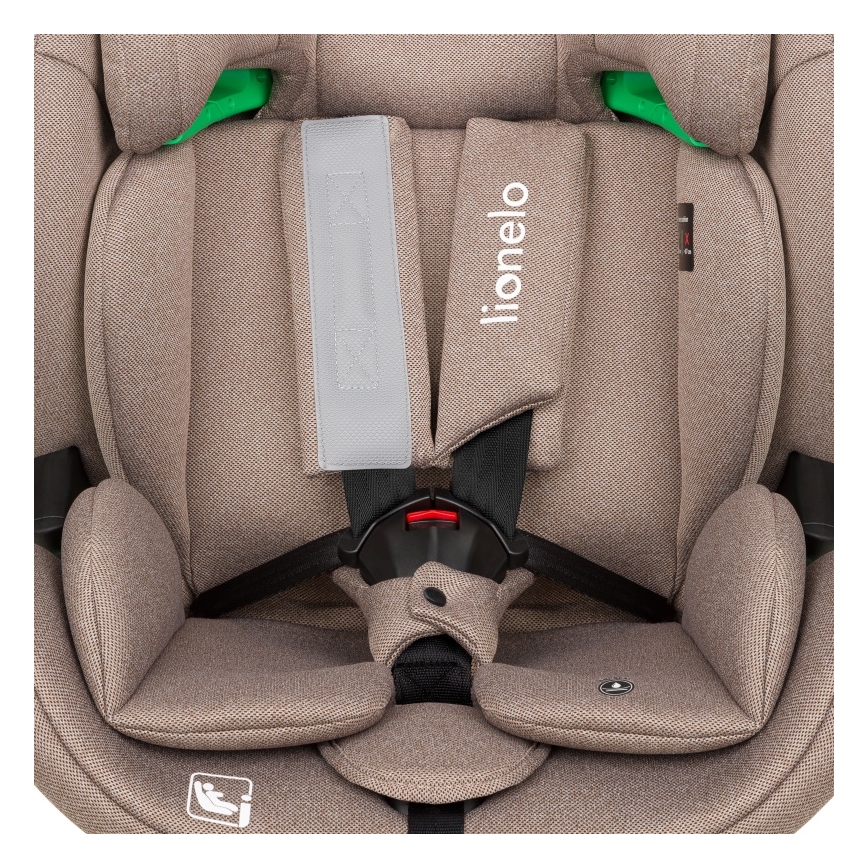 Lionelo - Silla de coche con base giratoria LAVENDER i-Size 76-150 cm Beige Latte