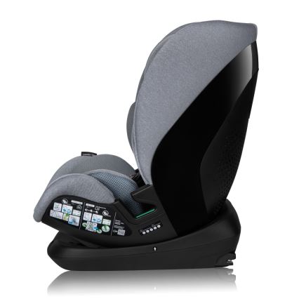 Lionelo - Silla de coche con base giratoria LAVENDER i-Size 76-150 cm Gris Stone