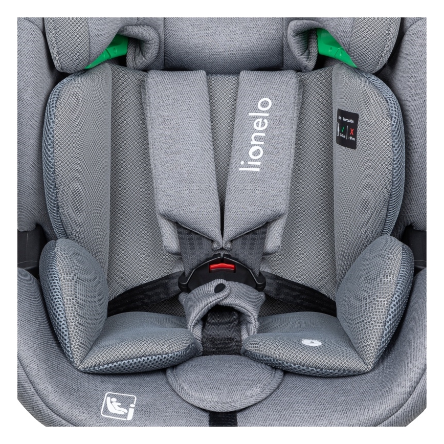 Lionelo - Silla de coche con base giratoria LAVENDER i-Size 76-150 cm Gris Stone