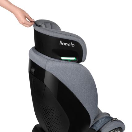 Lionelo - Silla de coche con base giratoria LAVENDER i-Size 76-150 cm Gris Stone