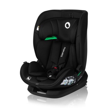 Lionelo - Silla de coche con base giratoria LAVENDER i-Size 76-150 cm Negro Carbono