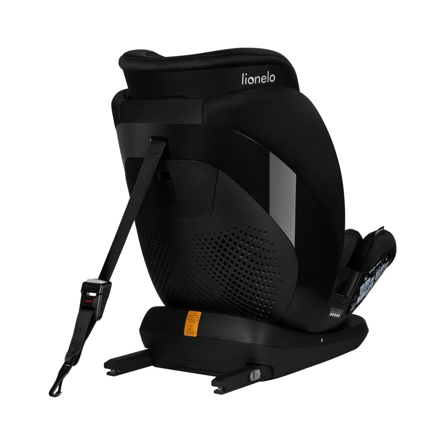 Lionelo - Silla de coche con base giratoria LAVENDER i-Size 76-150 cm Negro Carbono