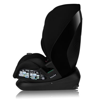 Lionelo - Silla de coche con base giratoria LAVENDER i-Size 76-150 cm Negro Carbono