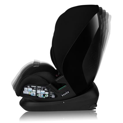 Lionelo - Silla de coche con base giratoria LAVENDER i-Size 76-150 cm Negro Carbono