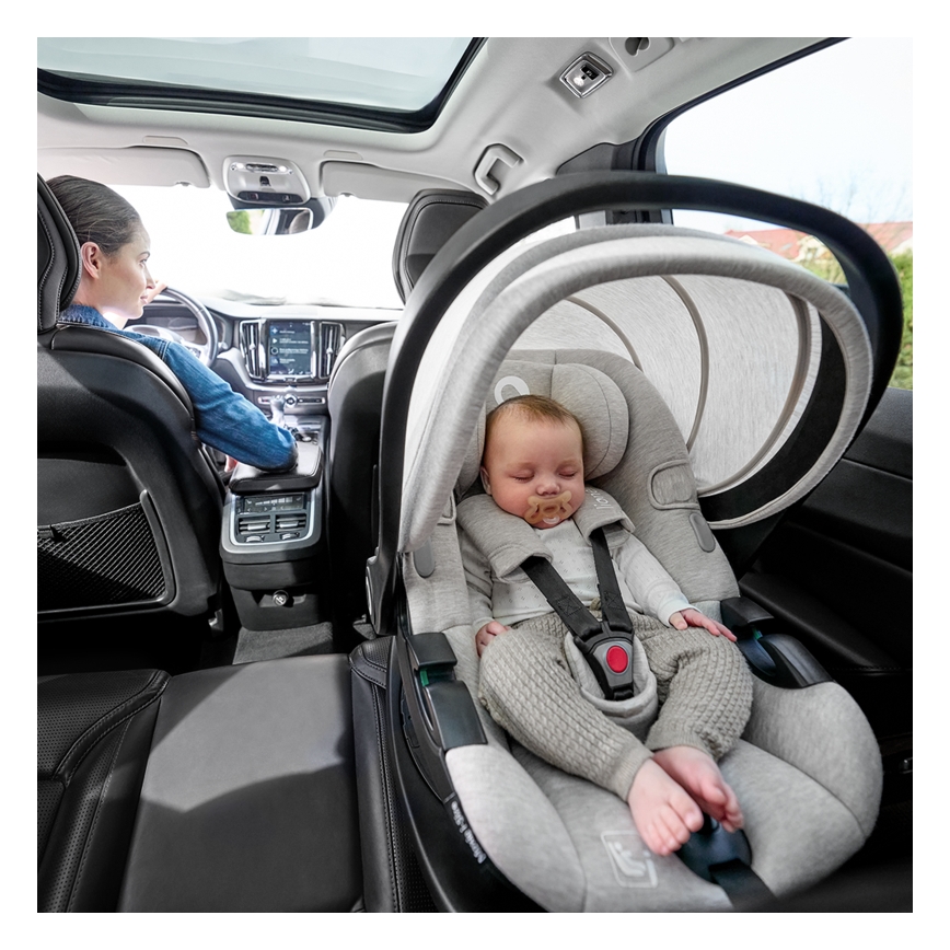 Lionelo - Silla de coche con base giratoria MOXIE SET i-Size 40-87 cm beige arena