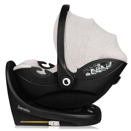 Lionelo - Silla de coche con base giratoria MOXIE SET i-Size 40-87 cm beige arena