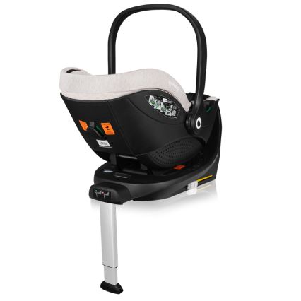 Lionelo - Silla de coche con base giratoria MOXIE SET i-Size 40-87 cm beige arena