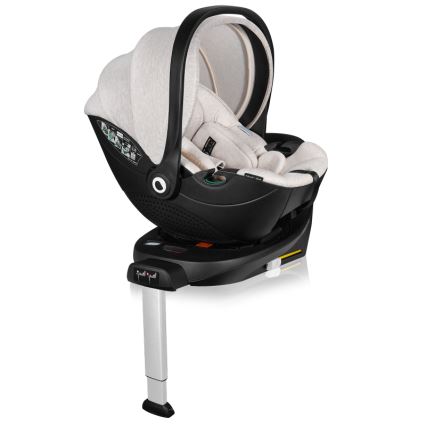 Lionelo - Silla de coche con base giratoria MOXIE SET i-Size 40-87 cm beige arena