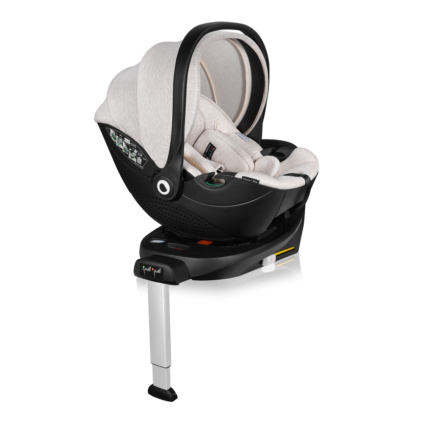 Lionelo - Silla de coche con base giratoria MOXIE SET i-Size 40-87 cm beige arena