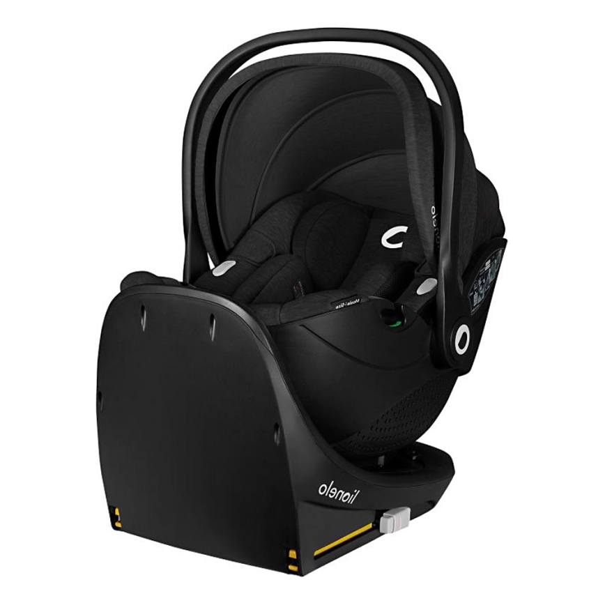 Lionelo - Silla de coche con base giratoria MOXIE SET i-Size 40-87 cm Negro Carbono