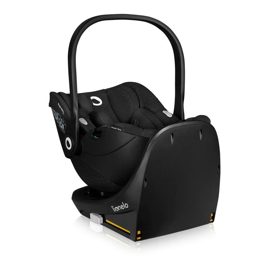 Lionelo - Silla de coche con base giratoria MOXIE SET i-Size 40-87 cm Negro Carbono