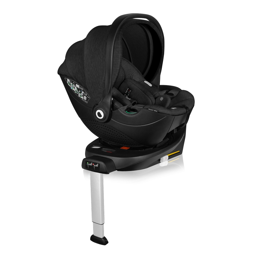 Lionelo - Silla de coche con base giratoria MOXIE SET i-Size 40-87 cm Negro Carbono