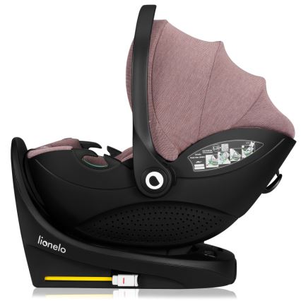 Lionelo - Silla de coche con base giratoria MOXIE SET i-Size 40-87 cm Rosa Malva