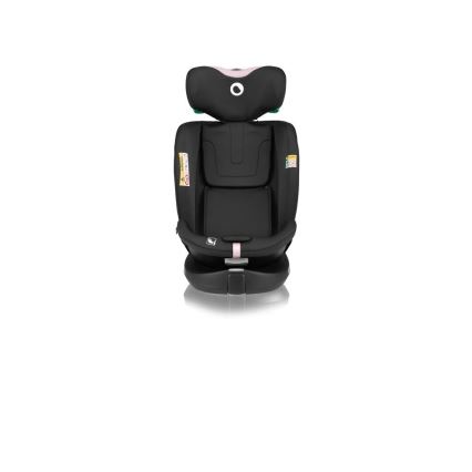 Lionelo - Silla de coche con base giratoria NAVY i-Size 40-150 cm negro/rosa
