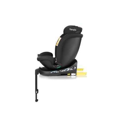 Lionelo - Silla de coche con base giratoria NAVY i-Size 40-150 cm negro/rosa