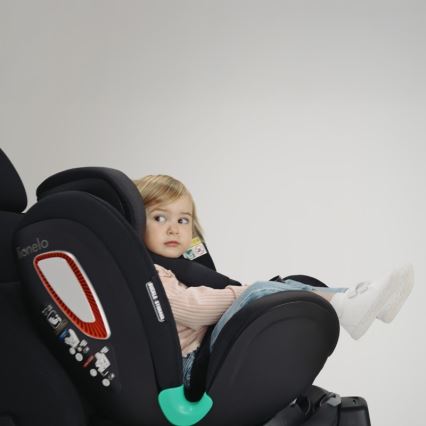Lionelo - Silla de coche con base giratoria ANTOON PLUS i-Size 40-105 cm Negro ónix