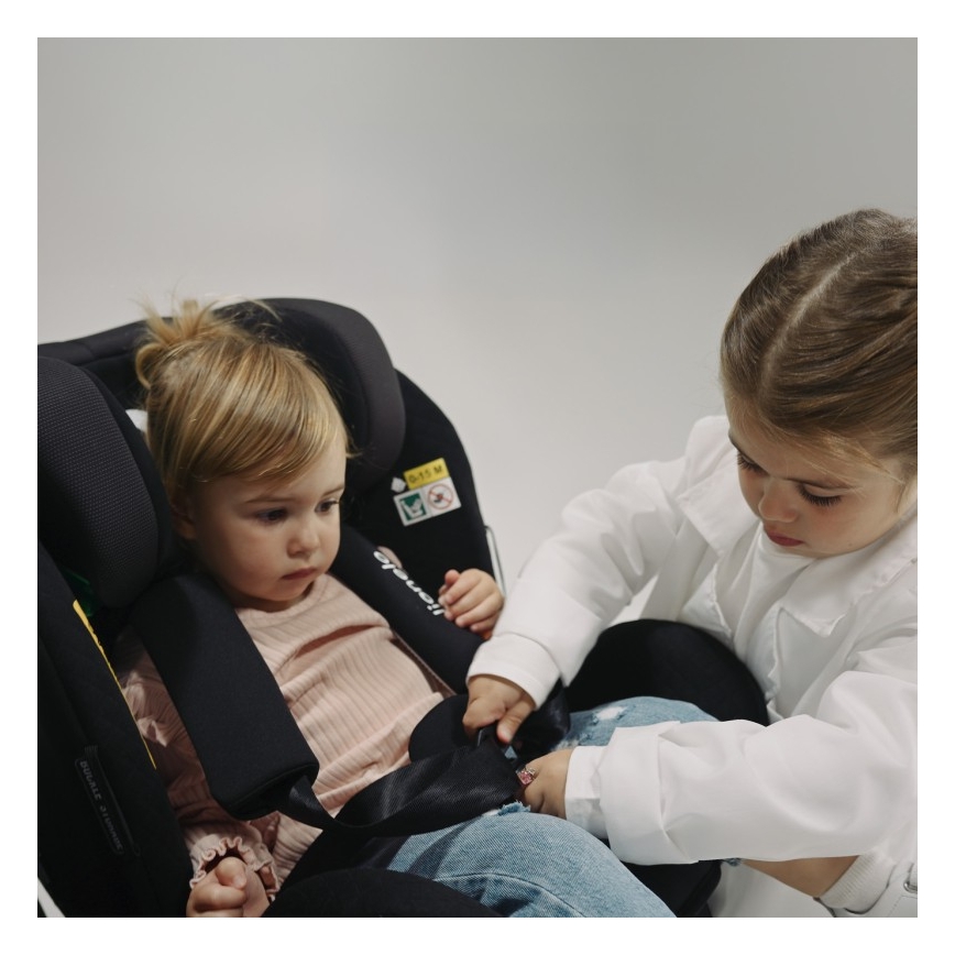 Lionelo - Silla de coche con base giratoria ANTOON PLUS i-Size 40-105 cm Negro ónix