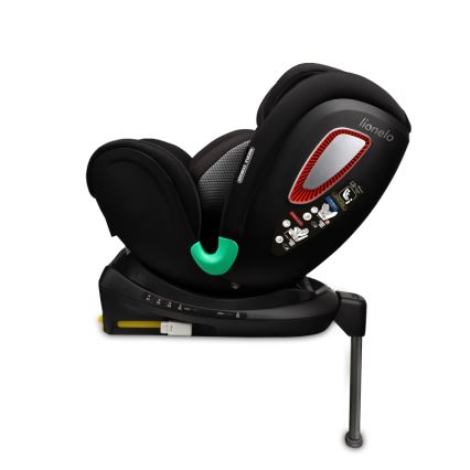 Lionelo - Silla de coche con base giratoria ANTOON PLUS i-Size 40-105 cm Negro ónix