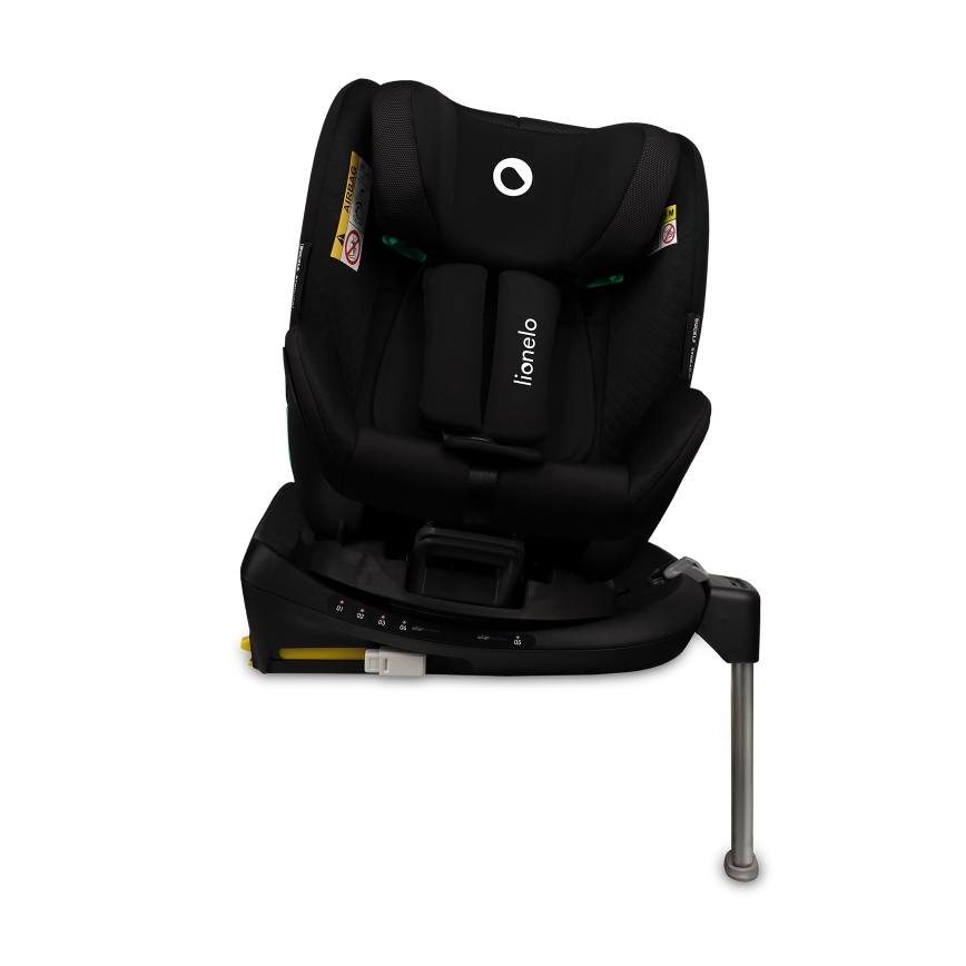 Lionelo - Silla de coche con base giratoria ANTOON PLUS i-Size 40-105 cm Negro ónix