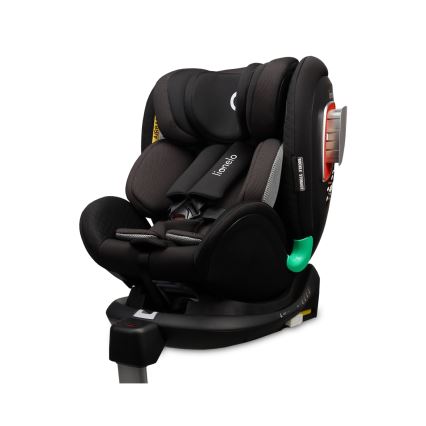 Lionelo - Silla de coche con base giratoria ANTOON PLUS i-Size 40-105 cm Negro ónix