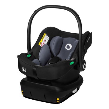 Lionelo - Silla de coche giratoria con base ASTRID SET i-Size 40-87 cm Negro/Gris