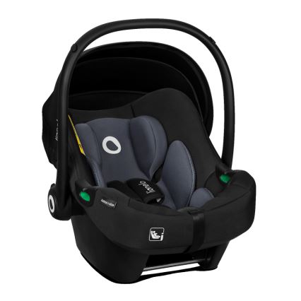 Lionelo - Silla de coche giratoria con base ASTRID SET i-Size 40-87 cm Negro/Gris