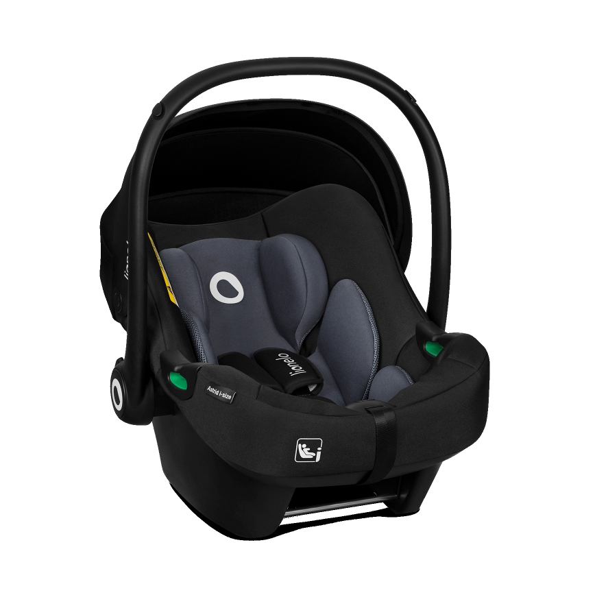 Lionelo - Silla de coche giratoria con base ASTRID SET i-Size 40-87 cm Negro/Gris