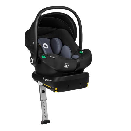Lionelo - Silla de coche giratoria con base ASTRID SET i-Size 40-87 cm Negro/Gris