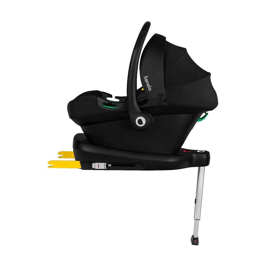Lionelo - Silla de coche giratoria con base ASTRID SET i-Size 40-87 cm Negro/Gris