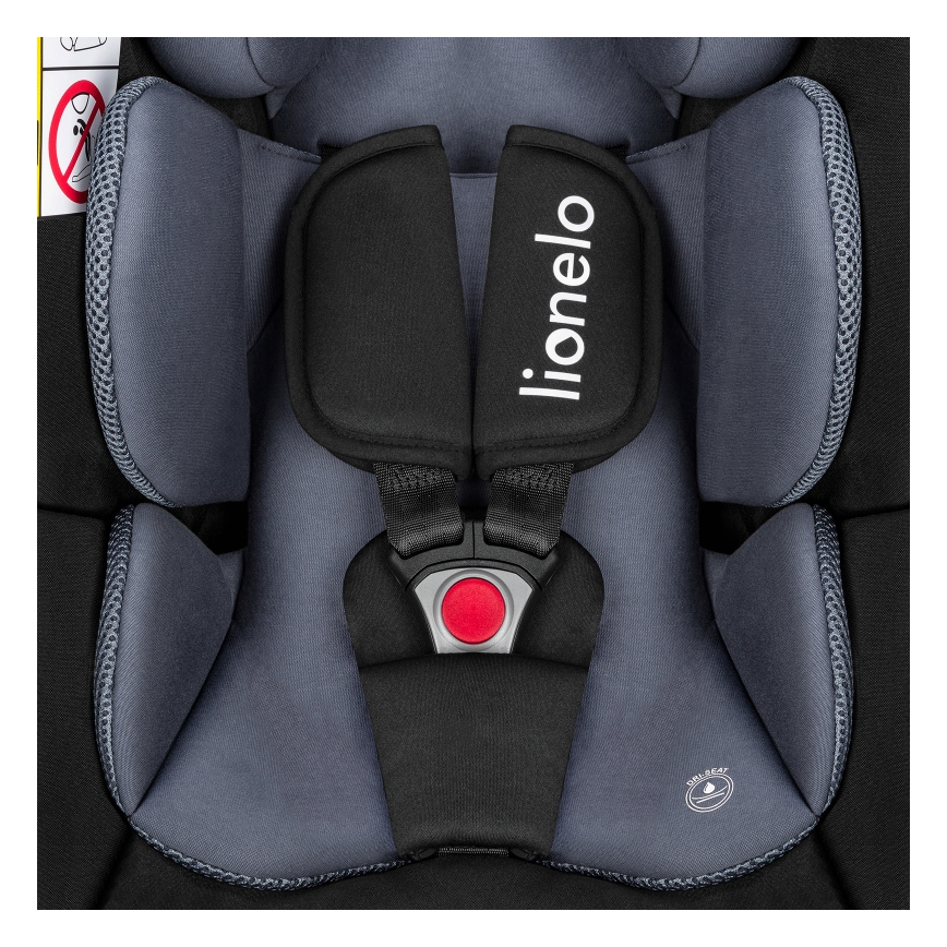 Lionelo - Silla de coche giratoria con base ASTRID SET i-Size 40-87 cm Negro/Gris