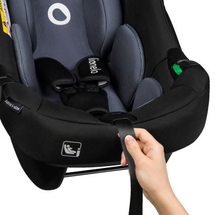 Lionelo - Silla de coche giratoria con base ASTRID SET i-Size 40-87 cm Negro/Gris