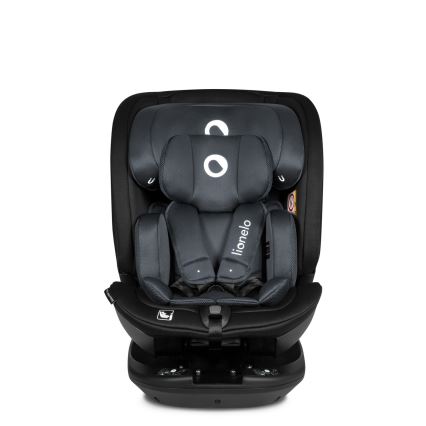 Lionelo - Silla de coche giratoria con base BASTIAAN i-Size 40-150 cm Gris piedra