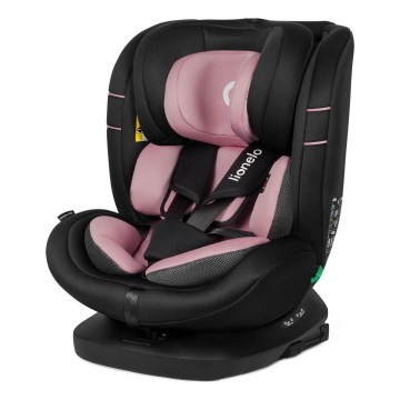 Lionelo - Silla de coche giratoria con base BASTIAAN i-Size 40-150 cm Pink Rose