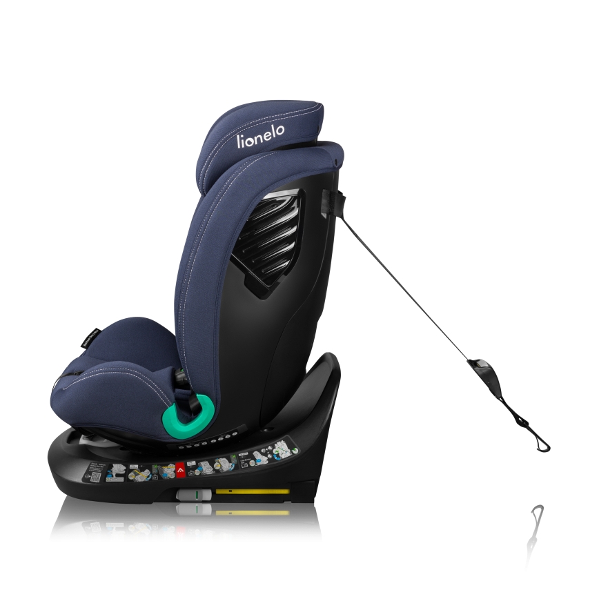 Lionelo - Silla de coche con base giratoria BASTIAAN ONE i-Size 40-150 cm Azul marino
