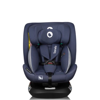 Lionelo - Silla de coche con base giratoria BASTIAAN ONE i-Size 40-150 cm Azul marino