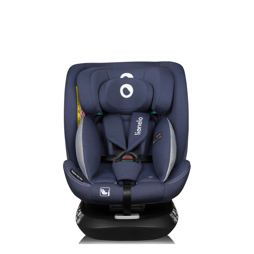 Lionelo - Silla de coche con base giratoria BASTIAAN ONE i-Size 40-150 cm Azul marino