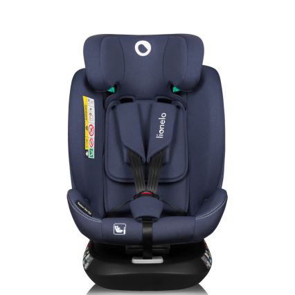 Lionelo - Silla de coche con base giratoria BASTIAAN ONE i-Size 40-150 cm Azul marino