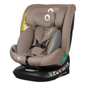 Lionelo - Silla de coche giratoria con base BASTIAAN ONE i-Size 40-150 cm beige arena