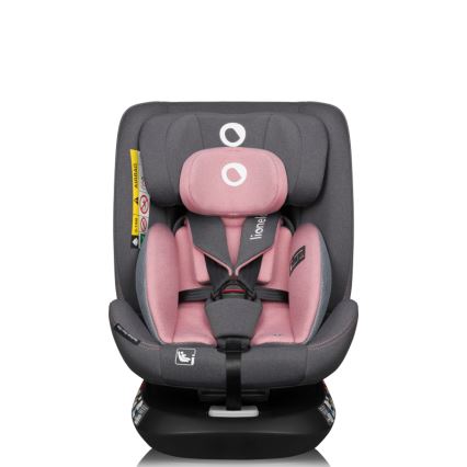 Lionelo - Silla de coche con base giratoria BASTIAAN ONE i-Size 40-150 cm Pink Rose